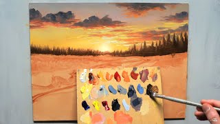 Painting a Colorful Sunrise - A Unique Approach for Clouds 🖌️ Real-time Study #03