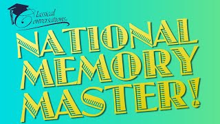 1st National Memory Masters Competition!