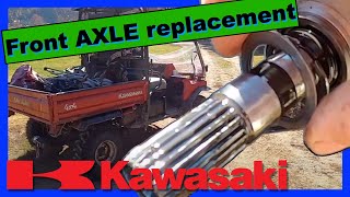 Kawasaki Mule front axle replacement How To