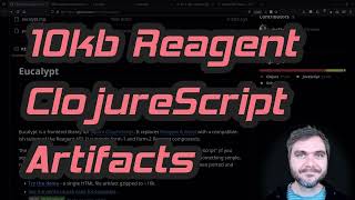 Make UIs in 10kb with "ClojureScript" and "Reagent" (Squint-cljs and Eucalypt)