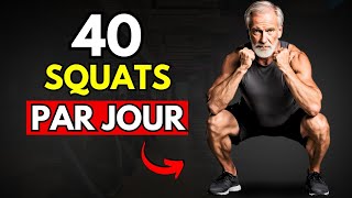 C'est ce qui ARRIVE VRAIMENT À VOTRE CORPS si vous faites 40 SQUATS TOUS LES JOURS