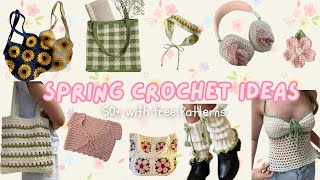 60+ Spring Crochet Ideas with FREE Patterns ‧₊˚❀༉‧₊˚.