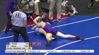 184lbs: Drew Foster (Northern Iowa) dec Chip Ness (North Carolina)