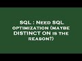 SQL : Need SQL optimization (maybe DISTINCT ON is the reason?)