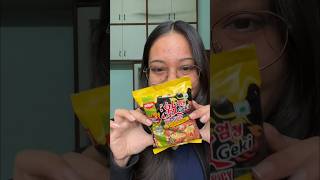 Trying out Nissin’s Hot \u0026 Spicy Korean Cheese Noodles #koreanstylemaggi #koreanfood