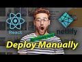How to deploy a react application using Netlify | Deploy manually by uploading build folder #netlify