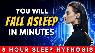 Strong 8 Hour Deep Sleep Hypnosis - Female Voice - Progressive Muscle Relaxation - Dark Screen