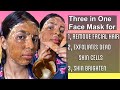 Three in one Face Mask | Remove Facial Hairs | Skin Brightness | Exfoliate Dead Skin cells | Jyoti