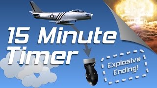 15 min exploding countdown timer with Jet Plane