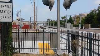 Southbound Amtrak 768 arriving in Old Town in San Diego on August 4, 2020.