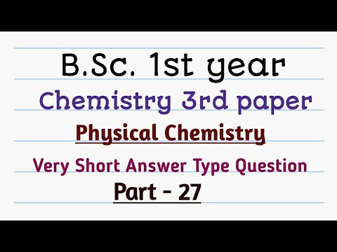 B.Sc. 1st Year Chemistry || Physical Chemistry || B.Sc. 1st Year ...