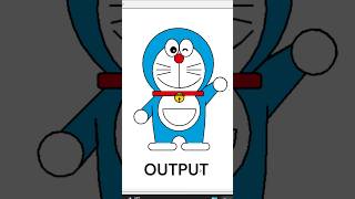 Cartoon Doremon Animation Using Python Turtle | Python Shorts #coding #python