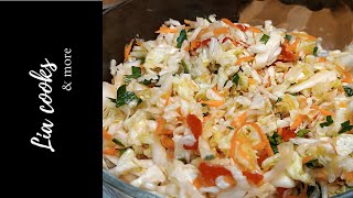 Πολίτικη Σαλάτα \\ Greek Style Cabbage Salad 🥗🧑🏻‍🍳 | Lia Cooks GR