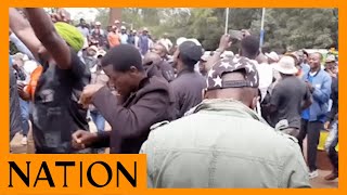 Police clash with Maina Njenga supporters at DCI headquarters