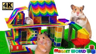 DIY - How To Make Beautiful House For Hamster From (ASMR Satisfying) | Magnet World Series #217
