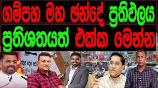 ගම්පහ මහ ඡන්ද ප්‍රතිඵලය  ප්‍රතිශතයත් එක්ක මෙන්ම.Malimawa/මාලිමාව