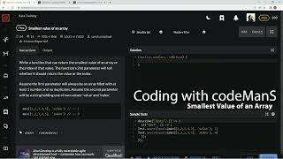 Codewars 7 kyu Smallest Value of an Array JavaScript