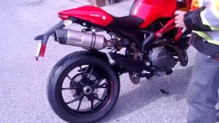 Ducati Monster Leovince exhaust test