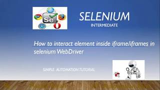 Selenium Intermediate: How to interact element inside iframe in selenium WebDriver