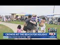 Crowds Hit The Beach For Holiday