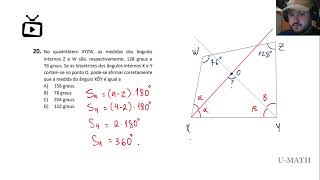 Simulado da UECE-Questões de Matemática (20) - Ângulos internos e Bissetriz de ângulo interno.