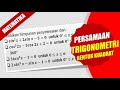 Persamaan Trigonometri Bentuk Kuadrat - Part 1