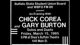 Chick Corea \u0026 Gary Burton 1985 Shea's Theatre, Buffalo, NY (FM Audio)