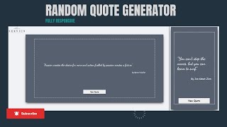 Random Quote Generator in HTML CSS & JavaScript | JavaScript API Project