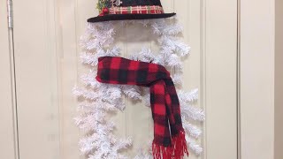 ⛄️⛄️How to make a Dollar Tree Snowman Wreath!⛄️⛄️