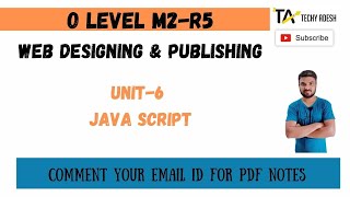 O level M2-R5 [unit-Java Script] | O level Java Script Tutorial | Web Designing & Publishing