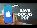How To Save A Google Doc As Pdf On iPhone 2026 (Step-By-Step Tutorial)