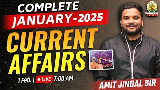 🔴Complete January 2025 Current Affairs | Vijay Series | CGL,CHSL,GD,RPF,ALP | Amit Jindal Sir #2025