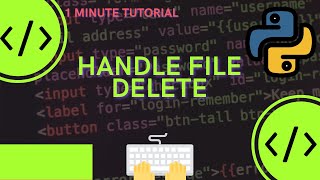 Deleting a file is so simple in Python you can use os module