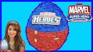 GIANT EGG SURPRISE OPENING Playskool Heros Marvel