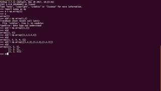Python - Create numpy arrays