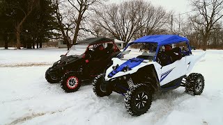 Duel Yamaha YXZ's ride in the snow!