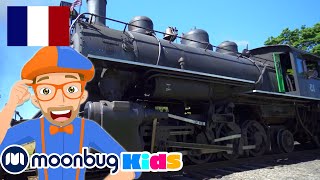 Blippi à la Découverte du Train à Vapeur! | BLIPPI en Français | Vidéos Pour Enfants | Moonbug