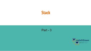 Stacks Part 3 | minimum element of stack | codeItDown