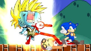 TEAM  KJ  SONIC  \u0026  GUMBALL  BATTLES WITH MUGENS IN SURVIVAL MODE