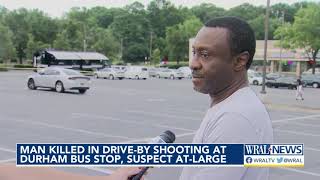 Police investigating crime scene at Durham bus stop