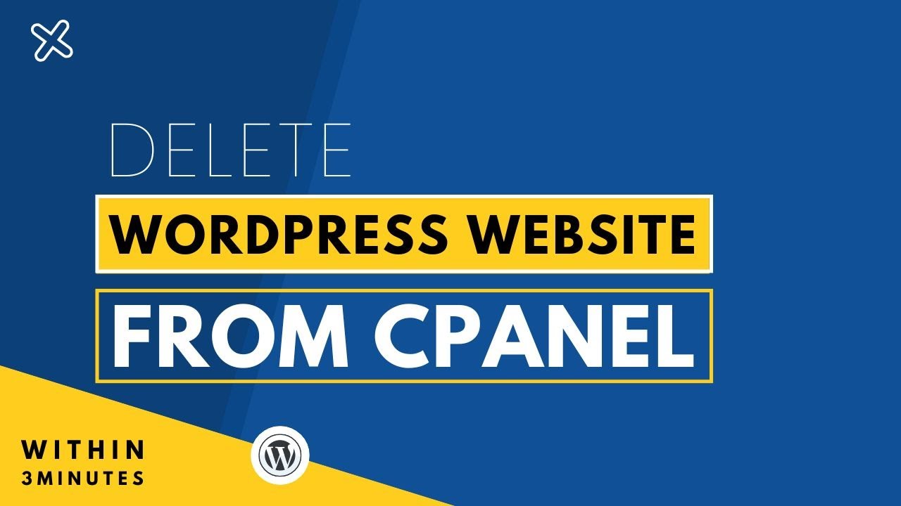 How To Delete WordPress Website From Cpanel 2024 | Uninstall WordPress ...