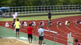 近江高校男子陸上競技部　宮口・井口１００ｍ（決勝）　2015.8.20