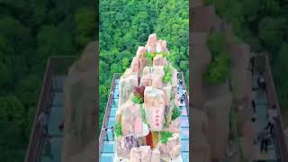 Have you ever see the World's Largest Elevator Viewing Waterfall in Yunmen Mountain