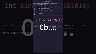 c++14 Binary Literals #cpp #cpp14 #cpp17 #developer #programming