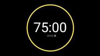 75 Minute Countdown Timer with Alarm / iPhone Timer Style