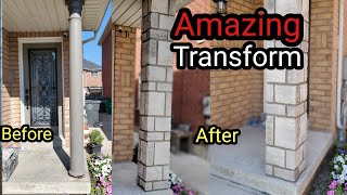 Amazing Stone Column Transform ,Step By Step Installation All you Need To Know