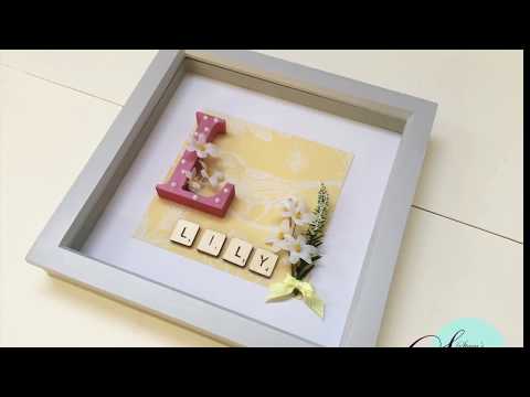 How to make: Box Frame Baby Gift | DIY Gift Idea How to make: Box Frame Baby Gift | DIY Gift Idea