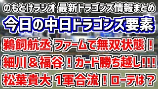 4月23日(日)　のもとけラジオ/今日の中日ドラゴンズ要素　細川成也 逆転打！福谷浩司 好投！カード勝ち越し！阪神戦、鵜飼航丞がファームで無双状態！森山暁生が好投！2軍戦、松葉貴大1軍合流！ローテは？