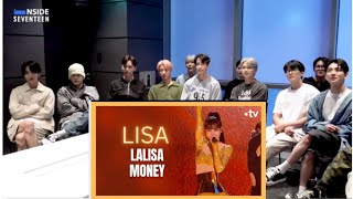 Seventeen Reaction to Lisa Le gala des piecès jaunes performance [Fanmade 💜]