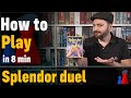 How to play Splendor duel boardgame - Full teach + Visuals - Peaky Boardgamer